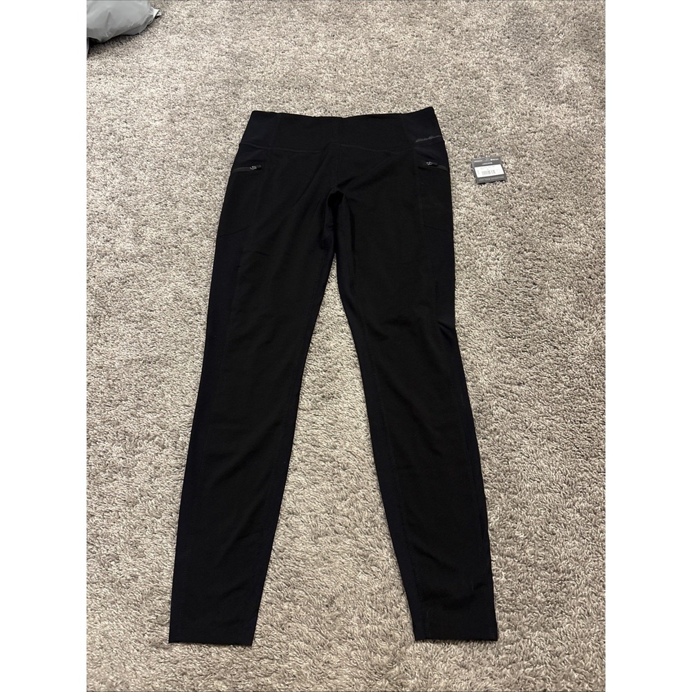 NEW Eddie Bauer Motion Hyrbid Leggings Women's Size M Black Trailmix MSRP $99
